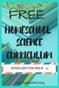 My HUGE list of FREE science home school education curriculum &amp; resources - www.feddourlife.blog