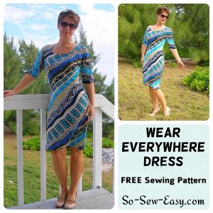 FREE PATTERN - Wear everywhere dress by So Sew Easy and brought to you by www.feedourlife.blog