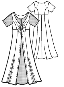 FREE PATTERN - Long Dress with Short Sleeves - by Modern Sewing Patterns and brought to you by www.feedourlife.blog