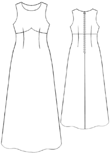 FREE PATTERN - Long Dress with Yoke - by Modern Sewing Patterns and brought to you by www.feedourlife.blog