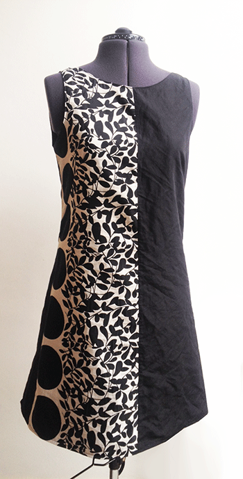 FREE PATTERN - 60's Monochrome Shift Dress - by Sew Different and brought to you by www.feedourlife.blog