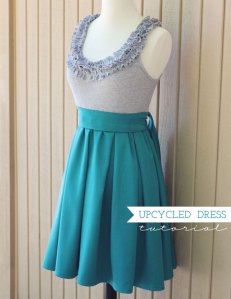 FREE PATTERN - Upcycled Ruffle Dress - by How Joyful and brought to you by www.feedourlife.blog