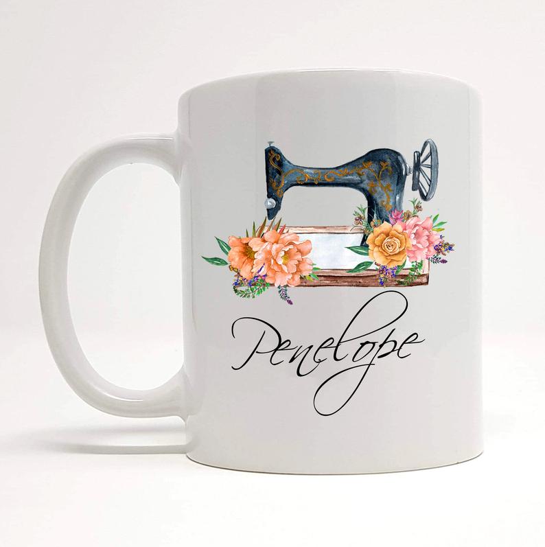 Personlised Sewing Mug, Oh I like this too...from Beautifully Obscene on Etsy