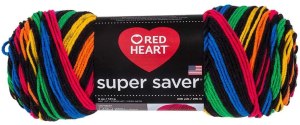 RED HEART Super Saver Primary Stripes from Amazon