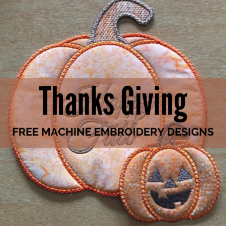 Free happy thanksgiving and fall machine embroidery designs