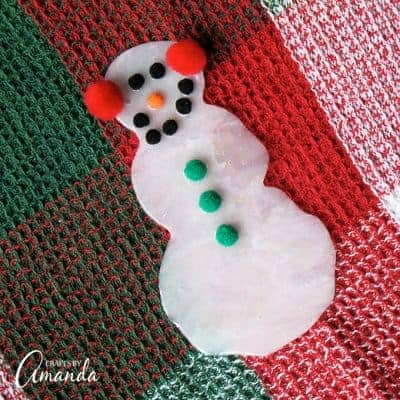 Easy glue snowman ornament 