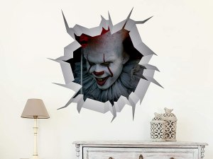 Pennywise Clown Wall Decal for Halloween Decor (Amazon paid link)