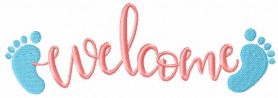 Welcome baby free embroidery design