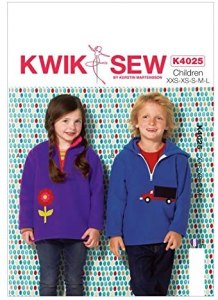 Kwik Sew Childrens Sewing Pattern Boys & Girls Tracksuit Tops with appliques
