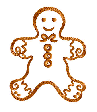 Gingerbread Man free embroidery design