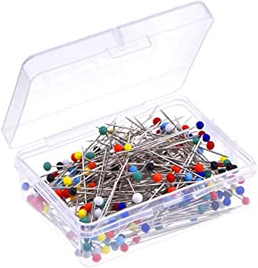 250 pieces glass head pins boxed for dressmaker