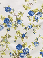 Vintage floral print poly cotton fabric by the yard