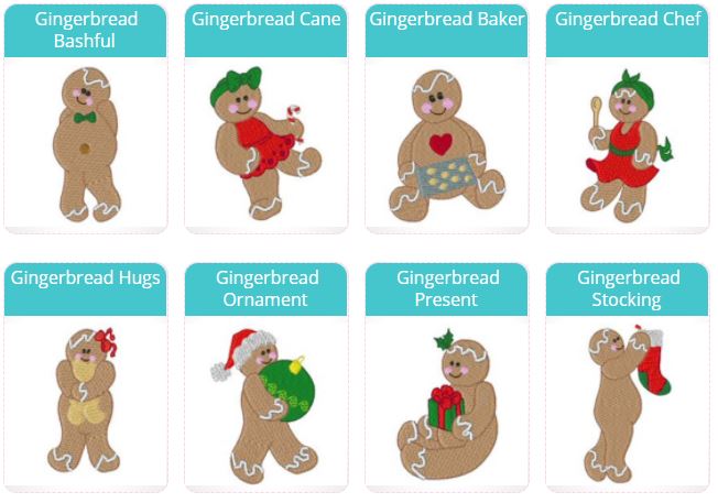 Gingerbread Hugs set free embroidery designs {Bunny Cup}
