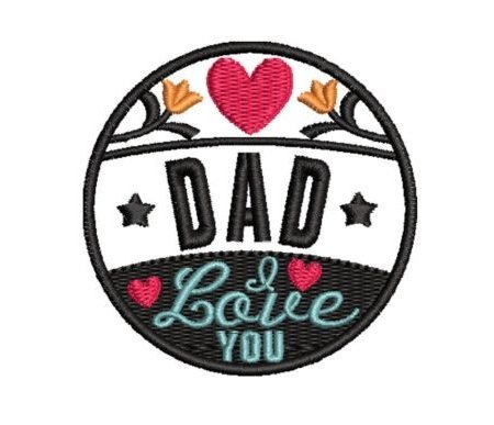 Dad i love you free machine embroidery design by www.feedourlife.blog