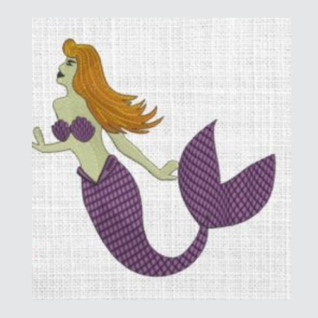 Free mermaid machine embroidery design